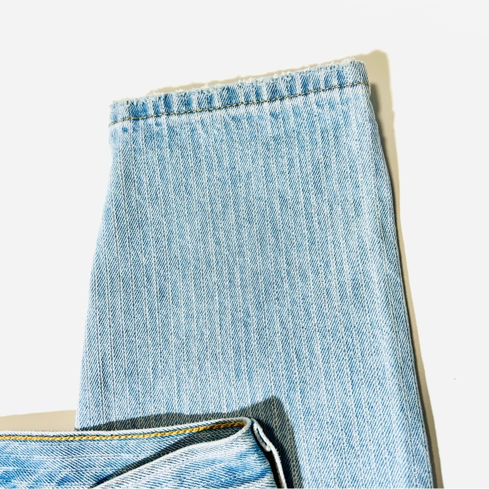 Levi's jeans 501 Buttonfly striped jeans skinny  high rise premium women size 25 - Picture 5 of 9